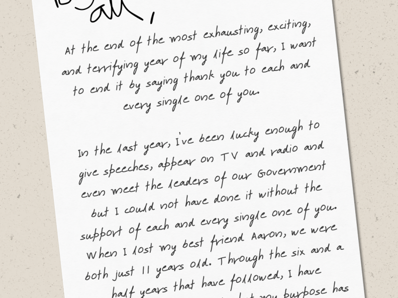 A letter to you, from&nbsp;me.